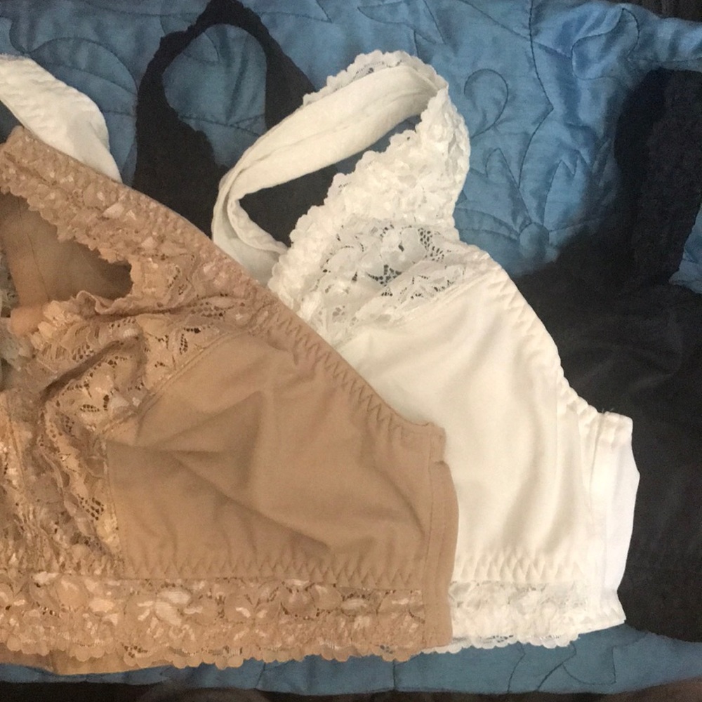 Breezies set of 3 Soft Support Lace Bras NWOT Size 1X